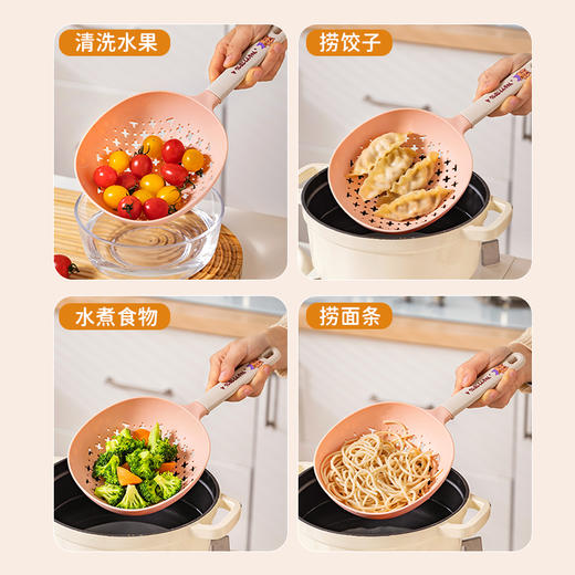 摩登主妇&蜡笔小新 左卫门漏勺家用厨房捞面饺子捞勺滤网笊篱 商品图3
