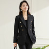 【上衣+裤子】罗蒙春秋双排扣戗驳领西服套装女士商务通勤职业西装两件套 商品缩略图7
