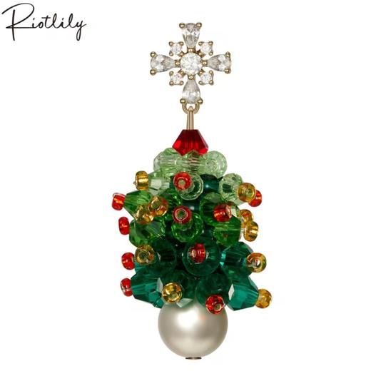 1F【Riotlily艾特里里】Riotlily/艾特里里甜意之旅系列耳环多彩圣诞树雪花趣味耳钉耳坠 商品图1