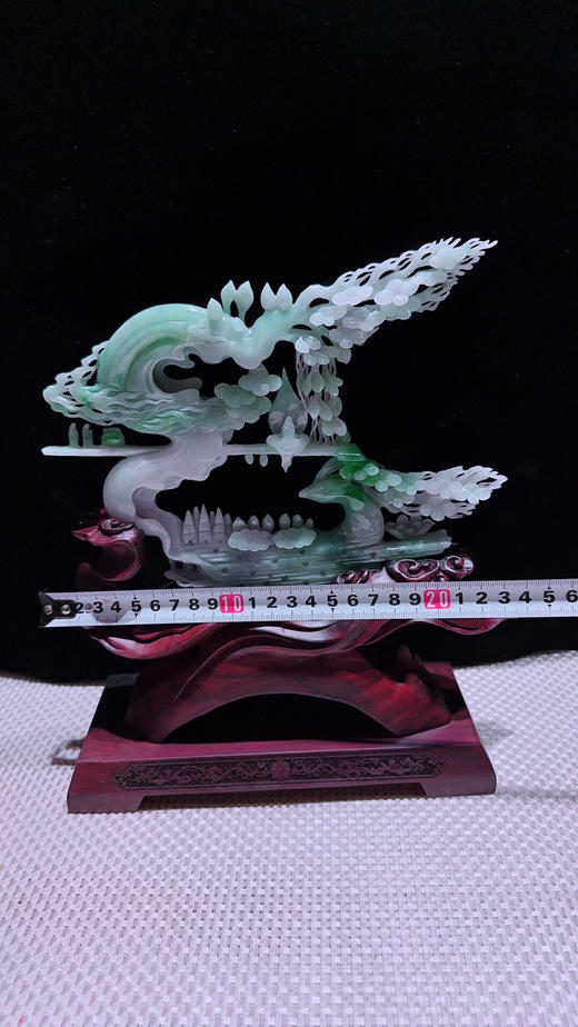 620721翡翠摆件【一路发财 鹿鸣蝉音】 商品图1