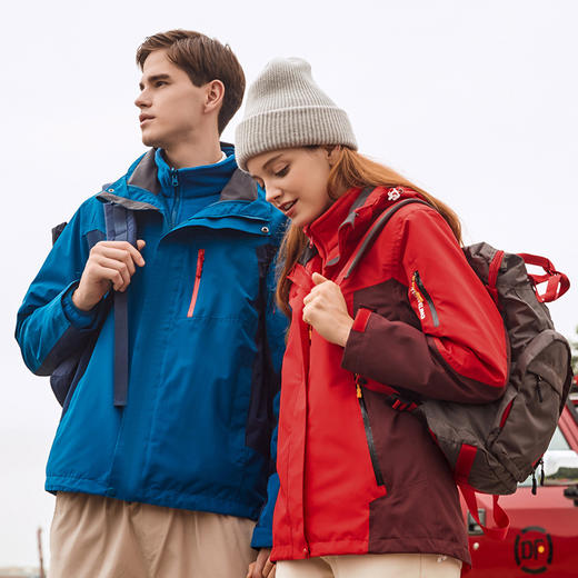 「三合一冲锋衣！数款配色」24山系户外冬季冲锋衣 男三合一两件套登山服女抓绒衣防寒保暖外套上衣 商品图1