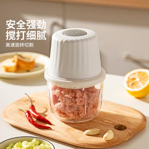 摩登主妇蒜泥神器家用切绞蒜末打蒜器压大蒜蒜蓉搅碎器电动捣蒜器 商品图1