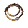 【新中式金丝檀木手链】搭配金丝玉双圈佛珠文玩 男女古风小众木质手串  商品缩略图4