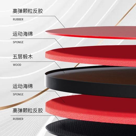 「送球包+球！2支装」德尔惠乒乓球拍套装 专业弹力初学者儿童成人直拍横拍体育用品 商品图3