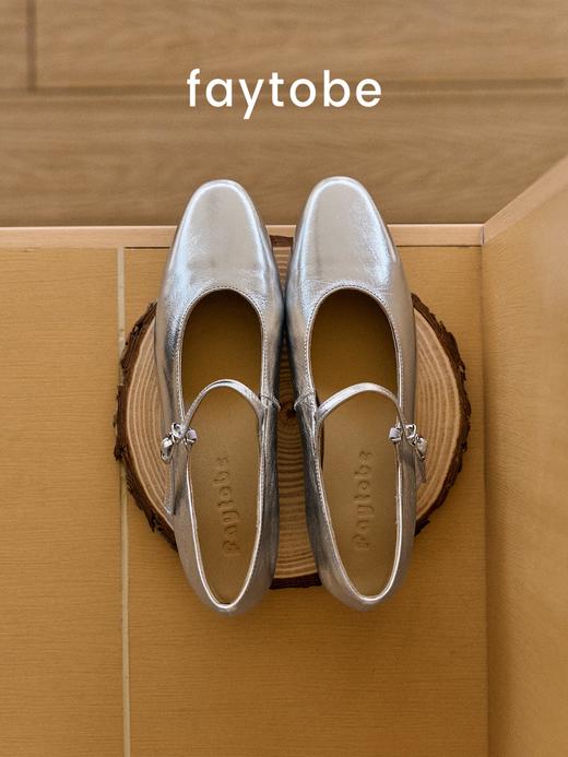 faytobe法式玛丽珍圆头单鞋羊皮25早春平底松弛感简约皮鞋 商品图6