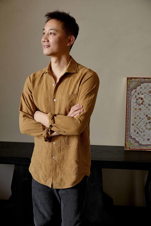 【顺丰包邮】41849 LP同款时尚轻奢风温莎领老钱风高级感亚麻男士衬衫1030 商品图7