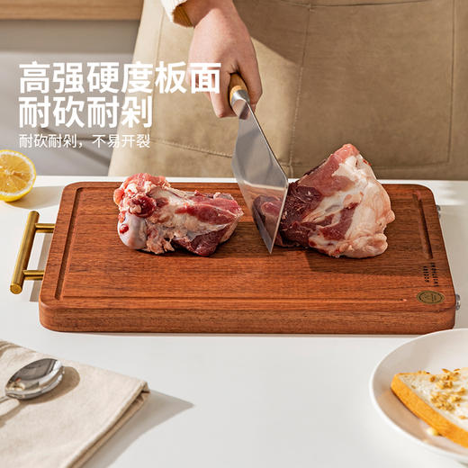 摩登主妇乌檀木菜板防霉抗菌家用切菜板实木砧板案板厨房专用砧板 商品图2