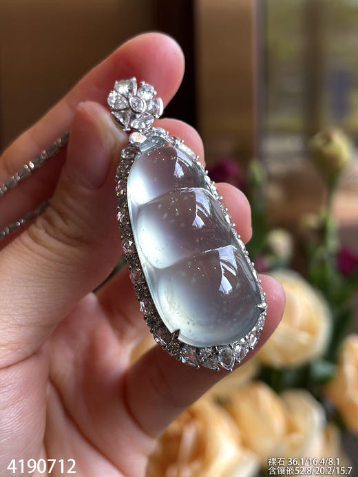 玻璃种木那料福豆吊坠【4190712】具体价格微信咨询 商品图5