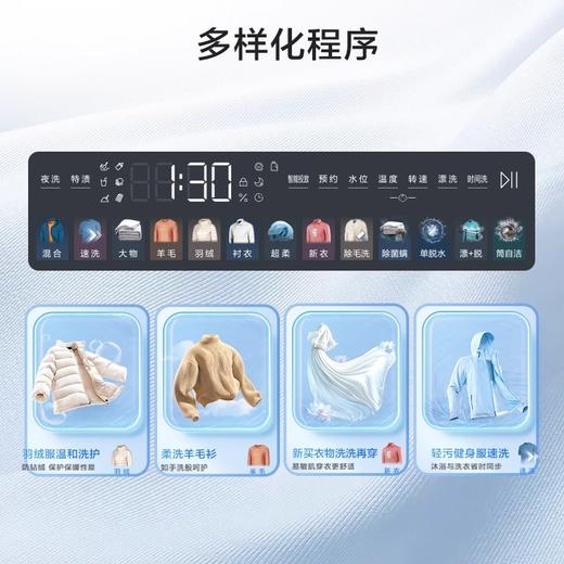 【白巧精华洗】海尔平嵌滚筒洗衣机超薄大容量家用全自动SL6白 EG100MAXSL6W 商品图1