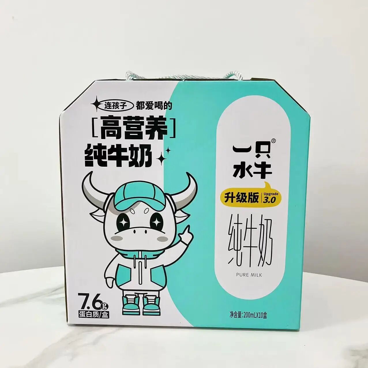 【甄选】一只水牛纯牛奶200ml*10盒