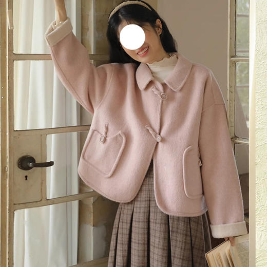 裁缝学苑AS395双面呢羊毛大衣纸样女装复古小个子短款毛呢外套样板 商品图3