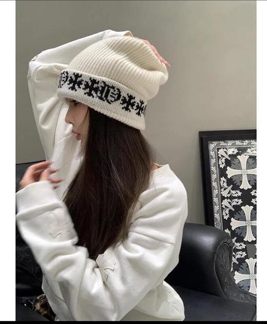 克罗心2024秋冬新款铁标毛线帽（AN） 商品图5