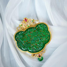 龢盒原创 精品翡翠松鹤大香囊