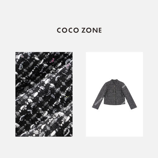 COCO ZONE 秋冬小香风立领单排扣长袖外套CC1D2606 商品图2