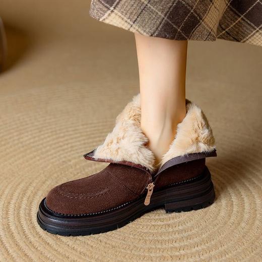 【预售5天】冬日暖阳切尔西厚底加毛超轻毛毛靴NJMK&K1262M 商品图1