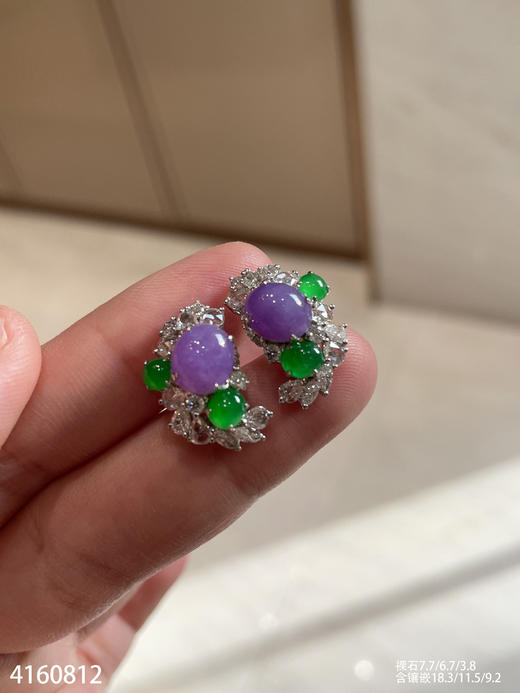 4160812，紫罗兰蛋面耳钉。具体价格微信咨询 商品图5