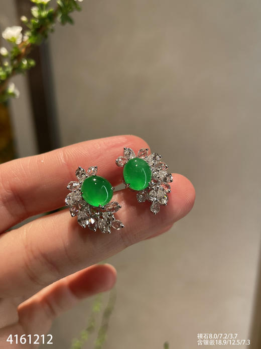 4161212，蛋面耳钉。具体价格微信咨询 商品图1