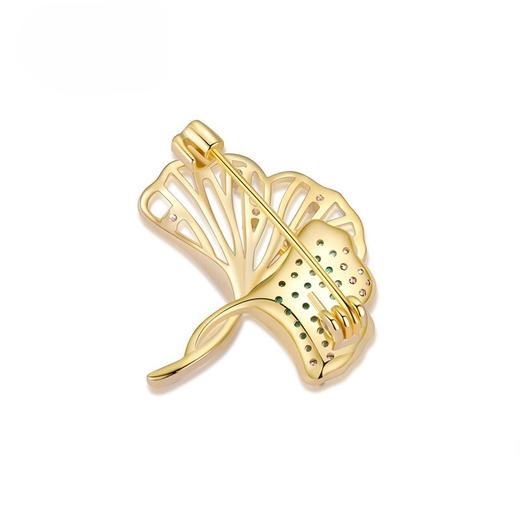 银杏叶多彩立体多用款胸针 商品图3