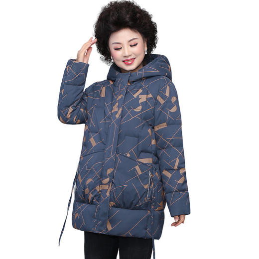 AYYDL-8588妈妈冬装羽绒棉服2024新款50多岁中老年人女秋冬棉袄洋气加厚外套 商品图4