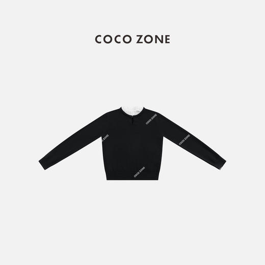COCO ZONE 秋冬设计感可拆卸领子长袖套头针织衫CC1D2908 商品图0