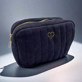 CPB蓝色绒布化妆包 便携大容量收纳包