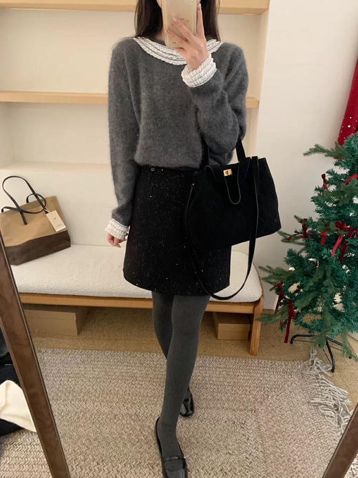 小香风闪闪半身裙 商品图3