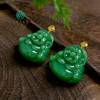 玉美人菲菲~18K和田碧玉佛公吊坠约35*40mm~多样性发一 商品缩略图0