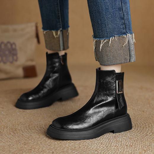 【预售5天】冬季保暖新款粗跟圆头抗冻羊羔毛短靴雪地靴JLY&18-388 商品图4