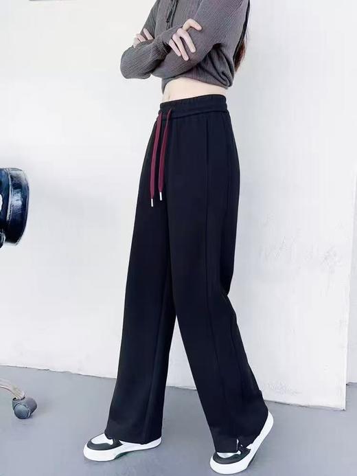 超值【休闲裤】品质女裤➡️（精选澳大利亚棉花）🔥加绒/加厚9969品质垂感侧开叉阔腿裤直筒裤-喜出 商品图6