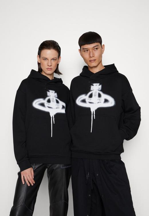 连帽款V.W 西大后 情侣款重磅厚毛圈宽松卫衣 WY869 商品图1