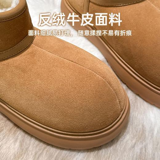 ZHR则则卡皮巴拉雪地靴女2024冬季新款加绒加厚棉鞋软底保暖短靴 商品图4