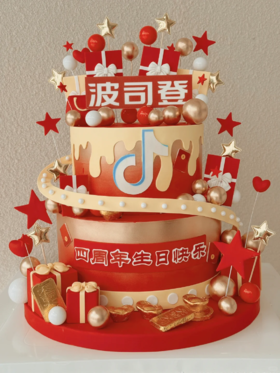 豪华版 周年庆蛋糕（可更改主题颜色）