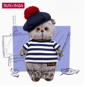 BUDIBASA巴迪宝思戴贝雷帽的宝喜可猫 (25cm)