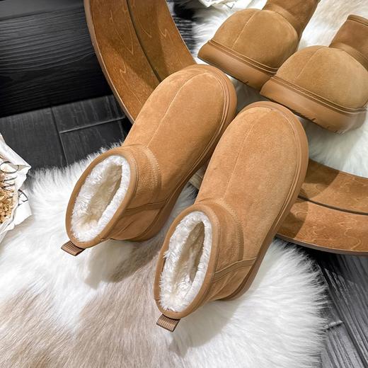 ZHR则则卡皮巴拉雪地靴女2024冬季新款加绒加厚棉鞋软底保暖短靴 商品图7