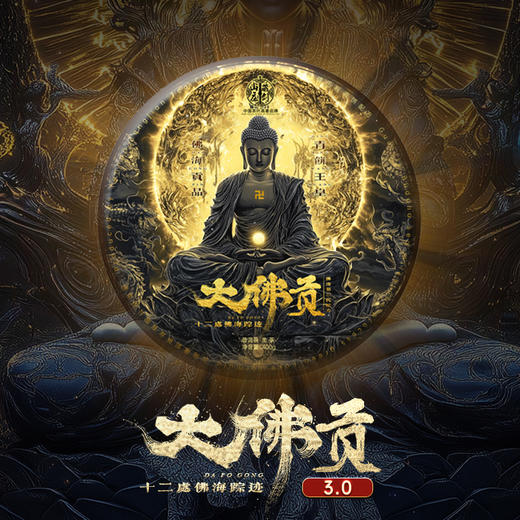 藏剑山庄2025年重磅（窖养6个月）郭少华经典配方 佛海传奇 3.0大佛贡！400克/片！ 商品图0