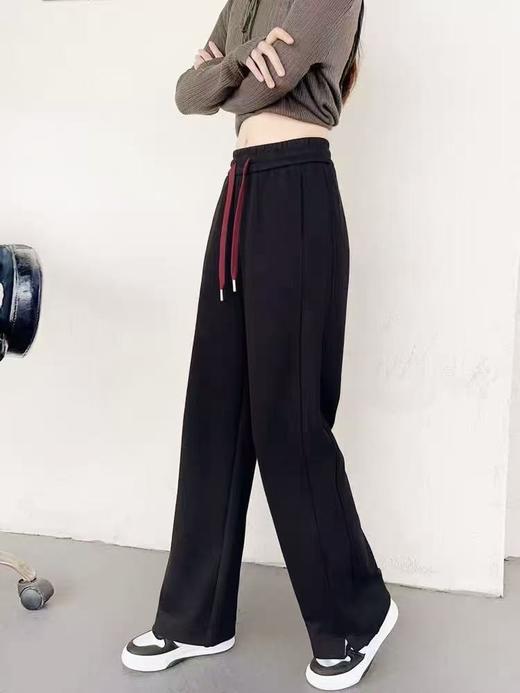 超值【休闲裤】品质女裤➡️（精选澳大利亚棉花）🔥加绒/加厚9969品质垂感侧开叉阔腿裤直筒裤-喜出 商品图2