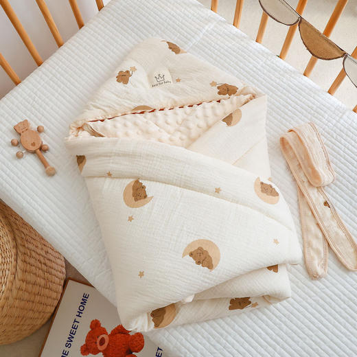 婴幼儿包被加厚棉质卡通印花柔软小宝宝包单秋冬透气舒适婴儿抱被 商品图5