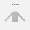 COCO ZONE 莱赛尔绵羊毛混纺设计感长袖圆领T恤CC1C2144 商品缩略图0