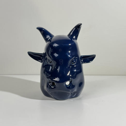 薛继业 匣钵土 陶瓷雕塑弥勒佛香器青牛香器桌面创意摆件艺术摆件 商品图6