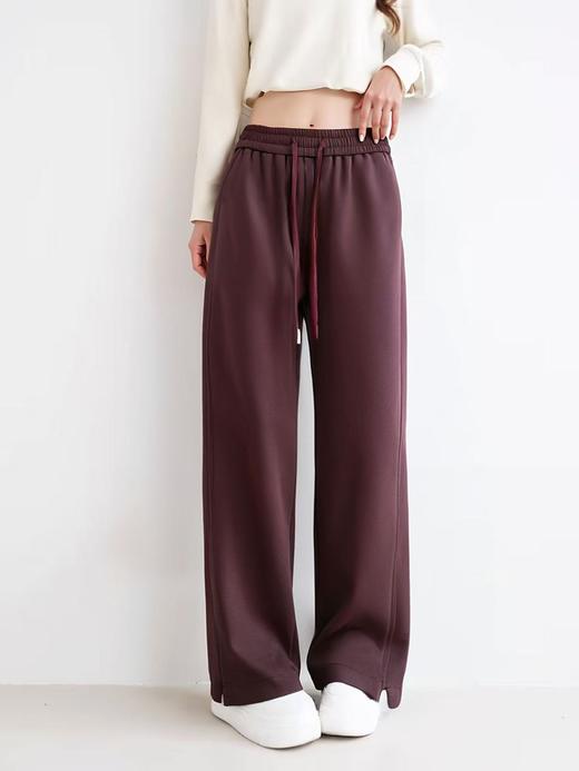 超值【休闲裤】品质女裤➡️（精选澳大利亚棉花）🔥加绒/加厚9969品质垂感侧开叉阔腿裤直筒裤-喜出 商品图7