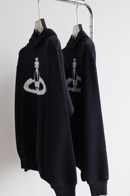 连帽款V.W 西大后 情侣款重磅厚毛圈宽松卫衣 WY869 商品图4