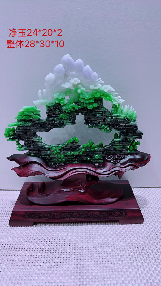 620748翡翠摆件【富贵满堂 梅开五福】 商品图0