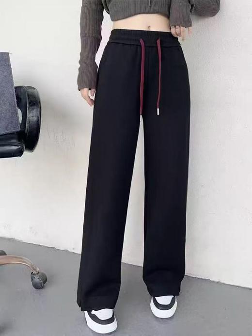 超值【休闲裤】品质女裤➡️（精选澳大利亚棉花）🔥加绒/加厚9969品质垂感侧开叉阔腿裤直筒裤-喜出 商品图5