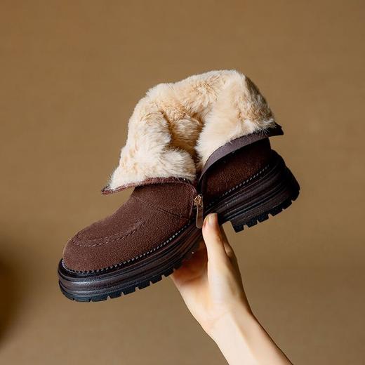 【预售5天】冬日暖阳切尔西厚底加毛超轻毛毛靴NJMK&K1262M 商品图3