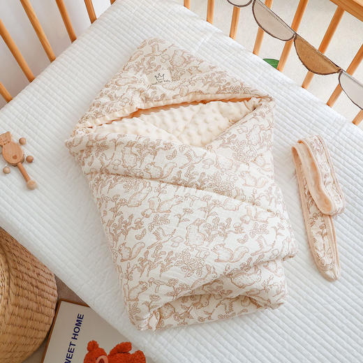 婴幼儿包被加厚棉质卡通印花柔软小宝宝包单秋冬透气舒适婴儿抱被 商品图6