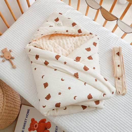 婴幼儿包被加厚棉质卡通印花柔软小宝宝包单秋冬透气舒适婴儿抱被 商品图9