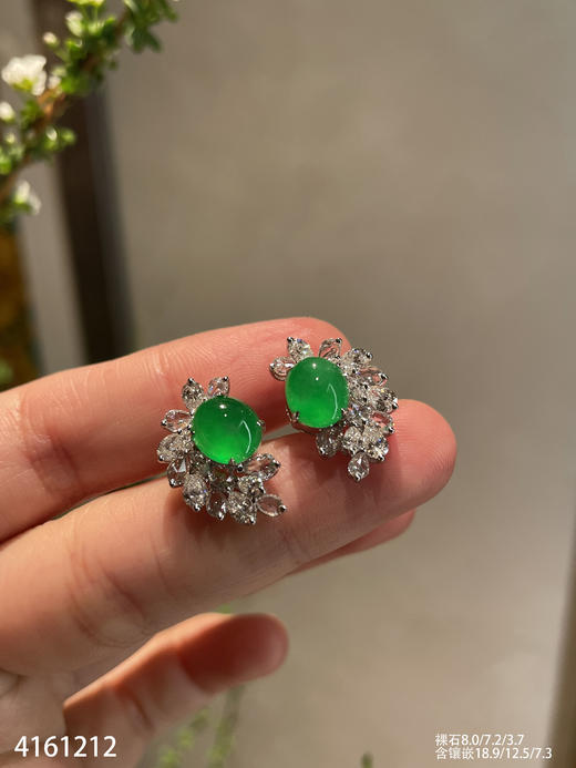4161212，蛋面耳钉。具体价格微信咨询 商品图0