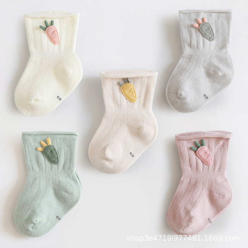 新生儿婴儿袜子0一3岁无骨儿童袜（适合海南）