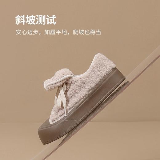 ZHR厚底加绒棉鞋女2024冬季新款保暖增高板鞋女柔软耐磨休闲鞋女 商品图3