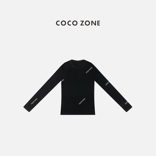 COCO ZONE 莱赛尔绵羊毛混纺设计感长袖圆领T恤CC1C2144 商品图2